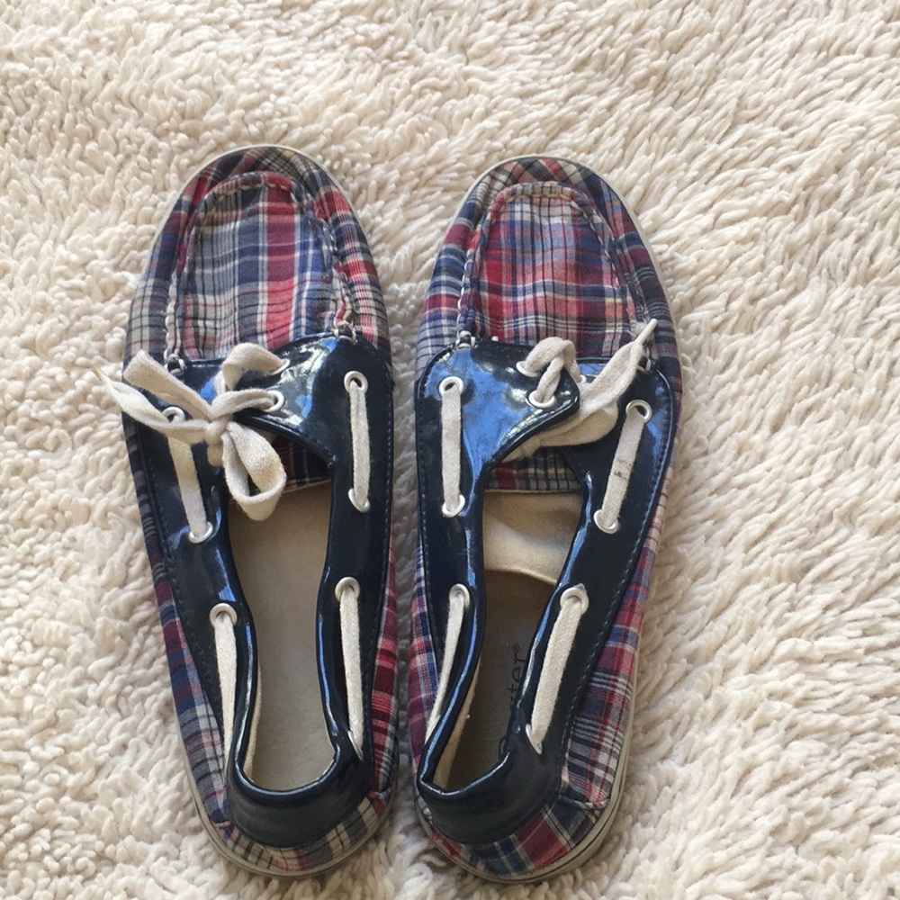Plaid laced dexter shoes